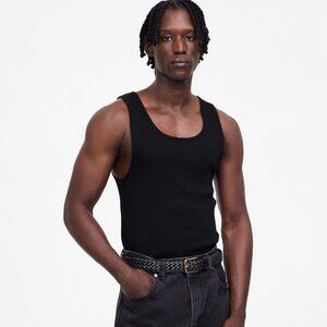 Madewell Ribbed Tank in Jet Black